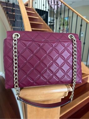 Kate Spade Natalia Medium Flap Shoulder Bag - BlackBerry